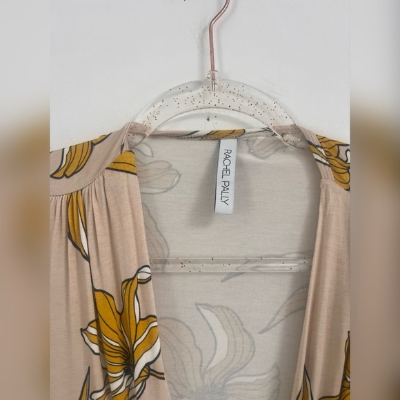 Rachel Pally Maternity Floral Caftan Yellow and Cream Dress Sold Out Size L - Picture 3 of 7